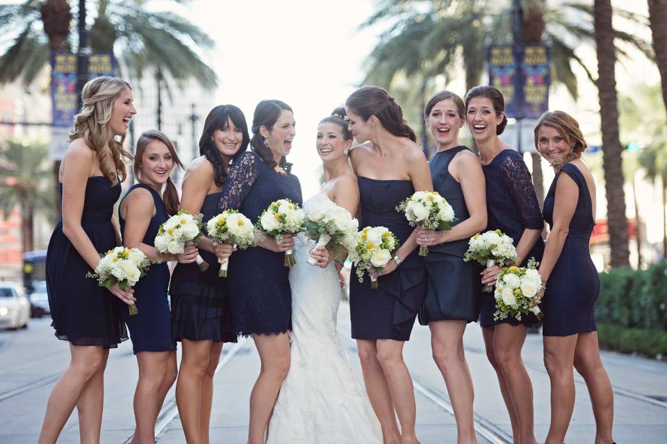Beautiful Bridesmaids on Canal Street!
