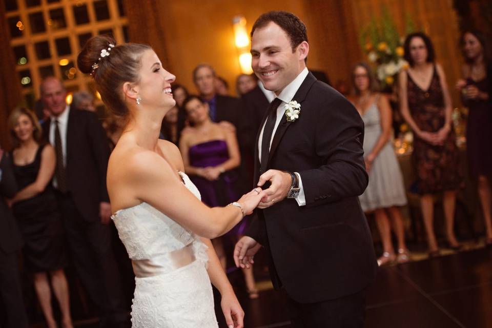 The happy bride and groom during their first dance!