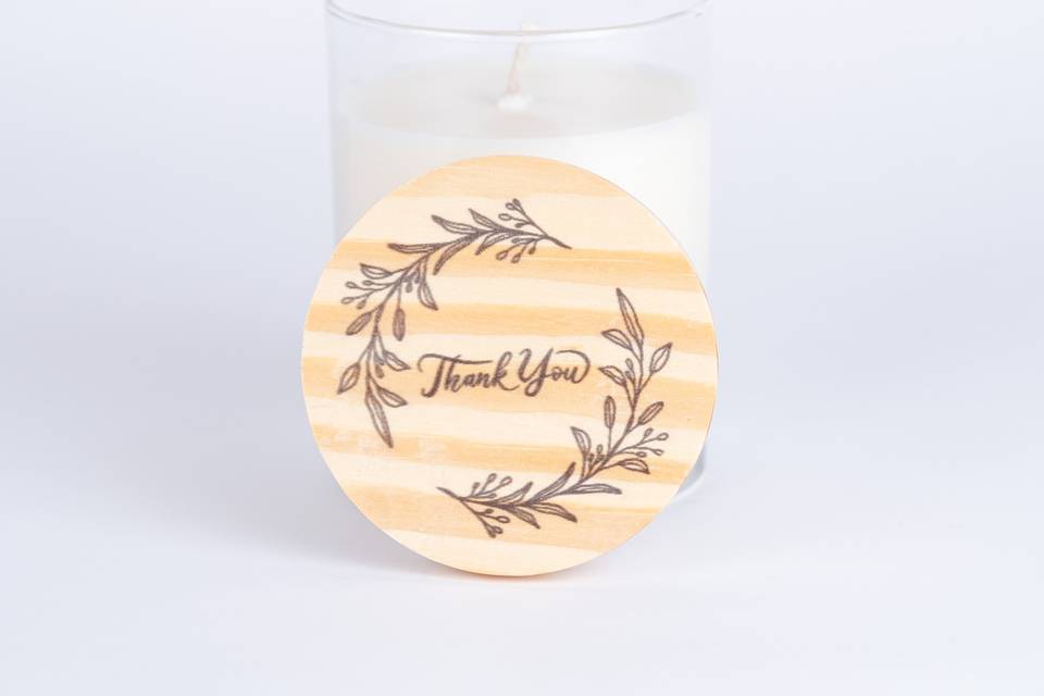 Thank You Lid with Candle