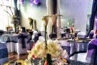 Table setup with centerpiece