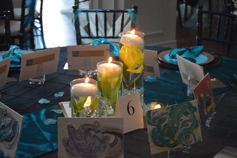 Decor for reception tables