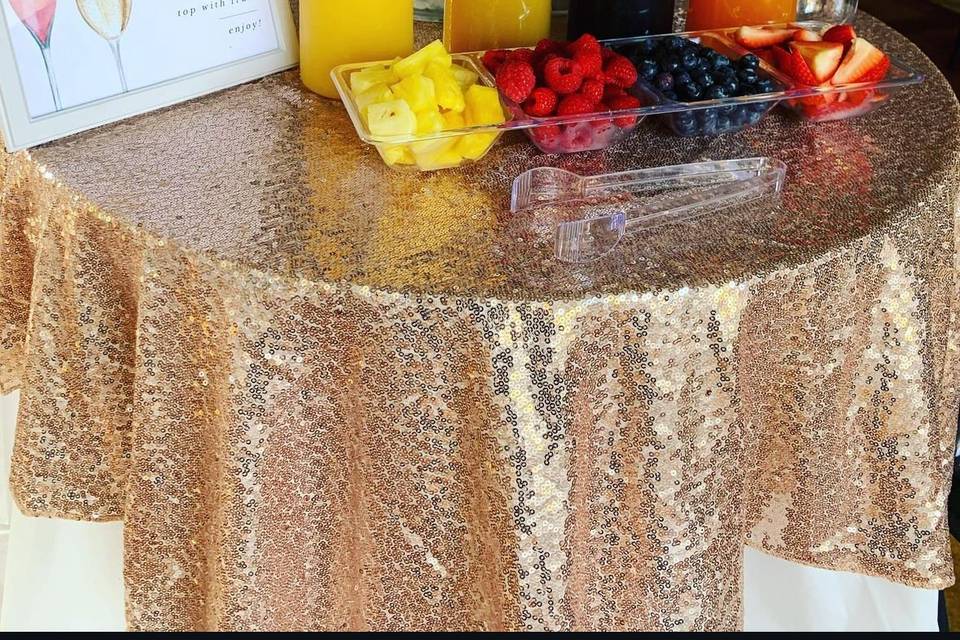 Mimosa Bar setup