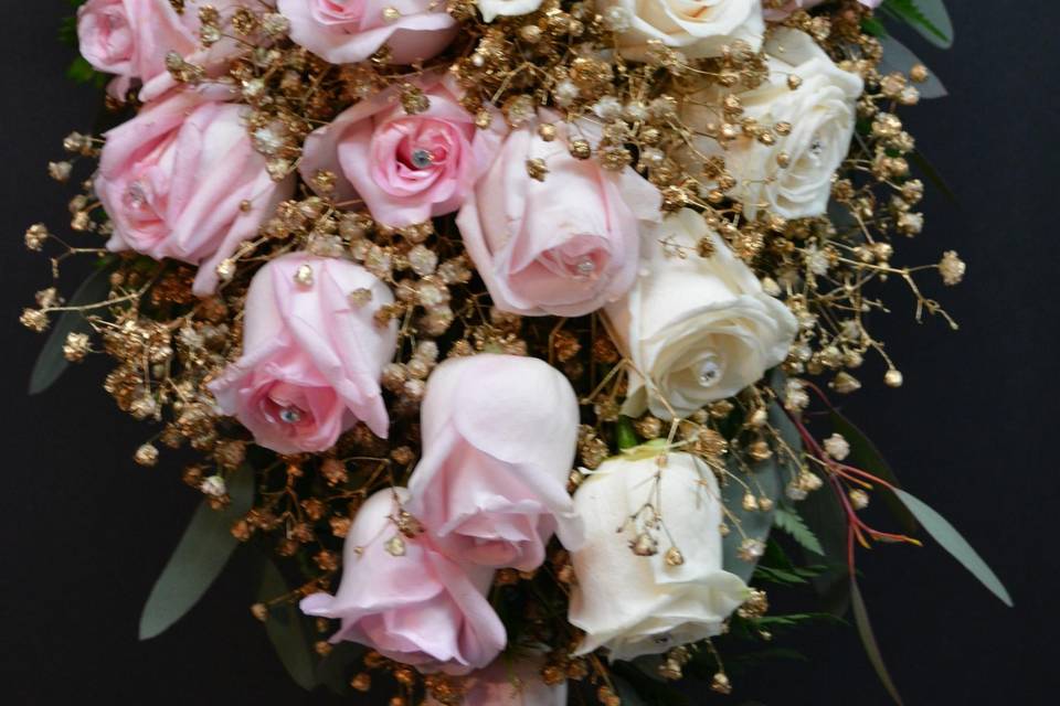 Her bouquet up close