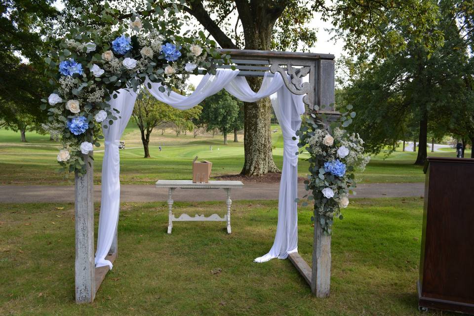 Country Club wedding arch