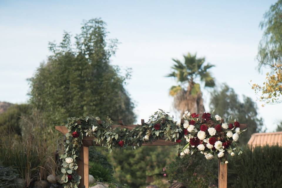 Outdoor wedding ceremony