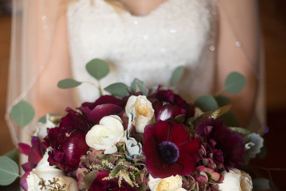 Bride holding a bouquet