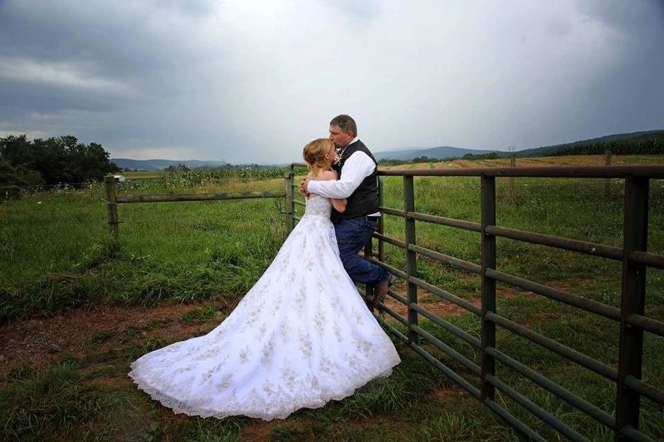 In the field | Gown: Maggie Sottero