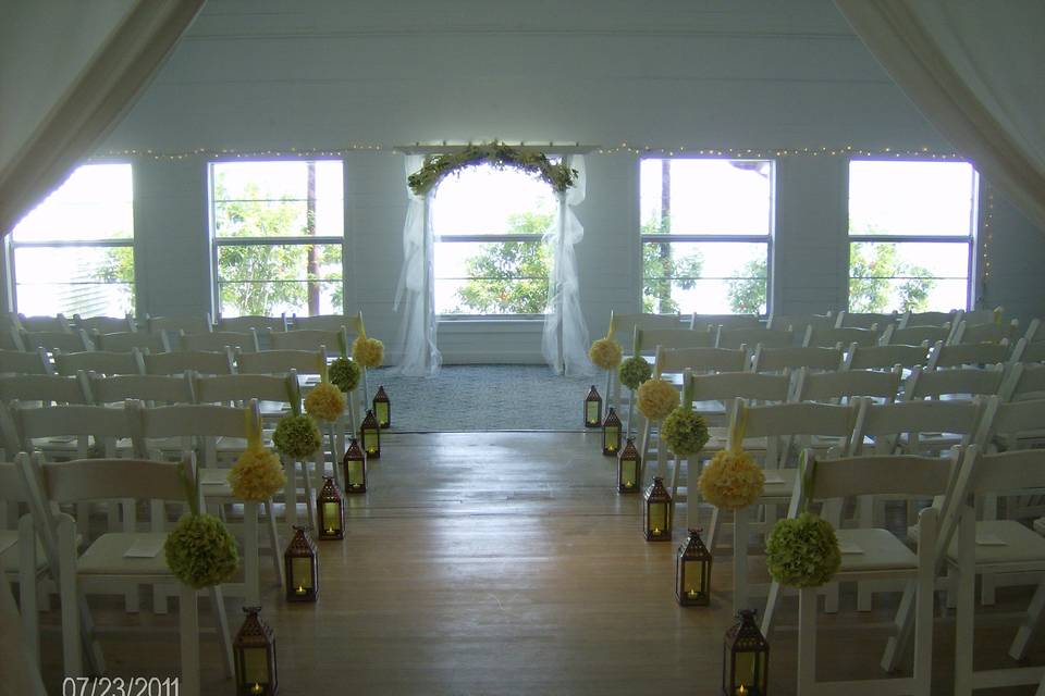 Wedding ceremony area