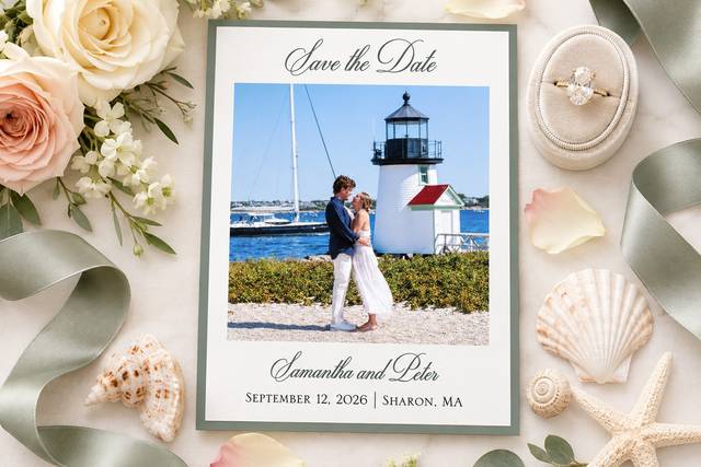 2 Layer Save the Date Photo
