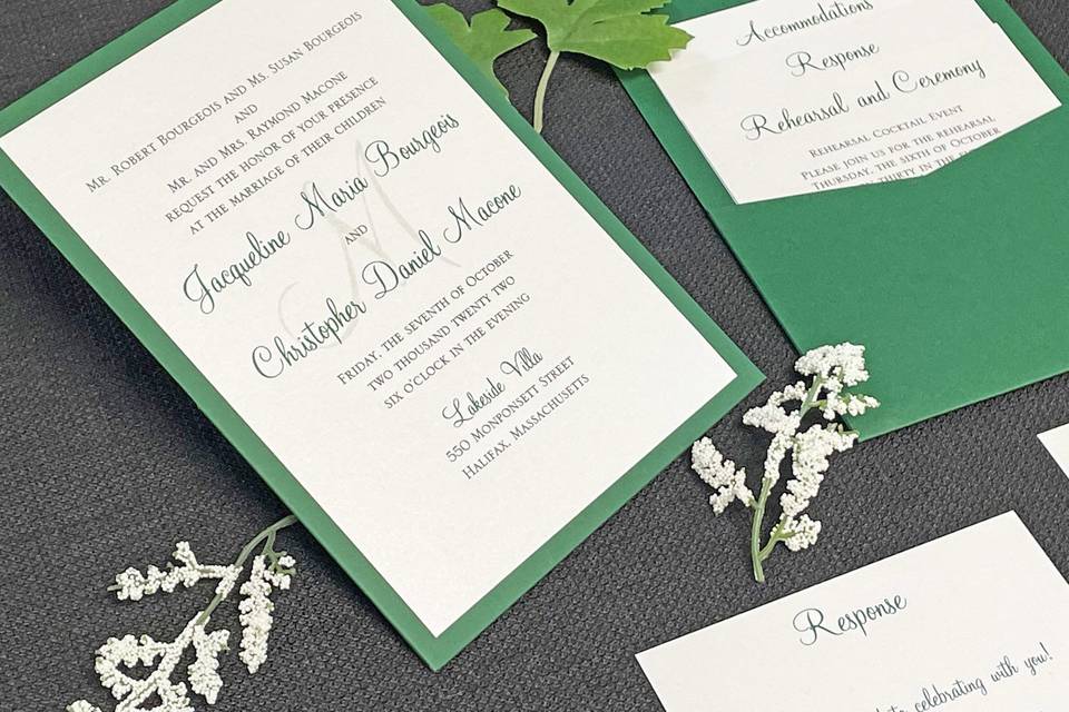 Emerald Green Invitation
