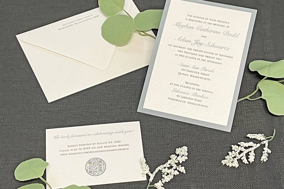 Dusty Blue Invite