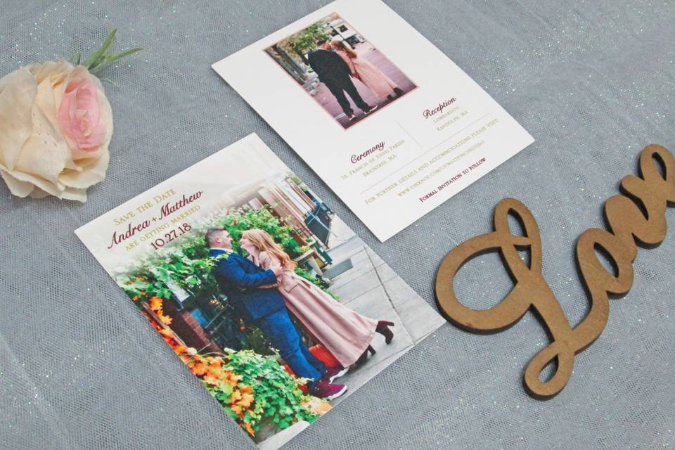 2 sided save the date