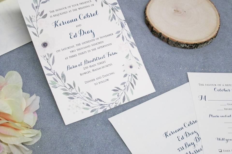 Rustic Greenery Invite