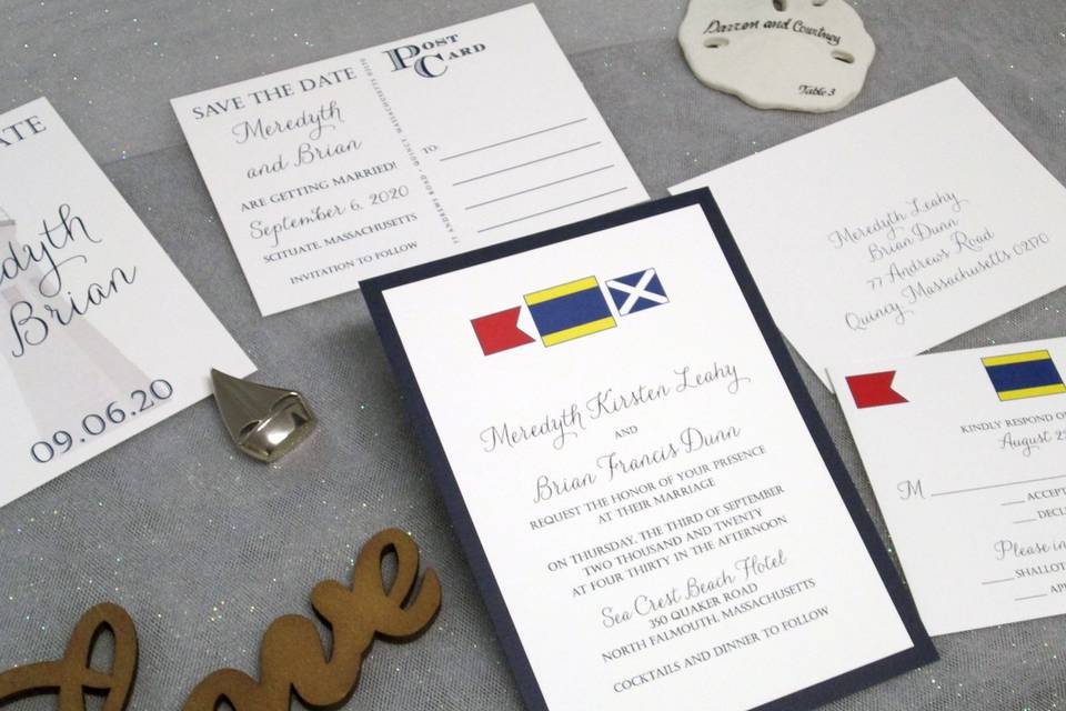 Nautical Flap Invitation