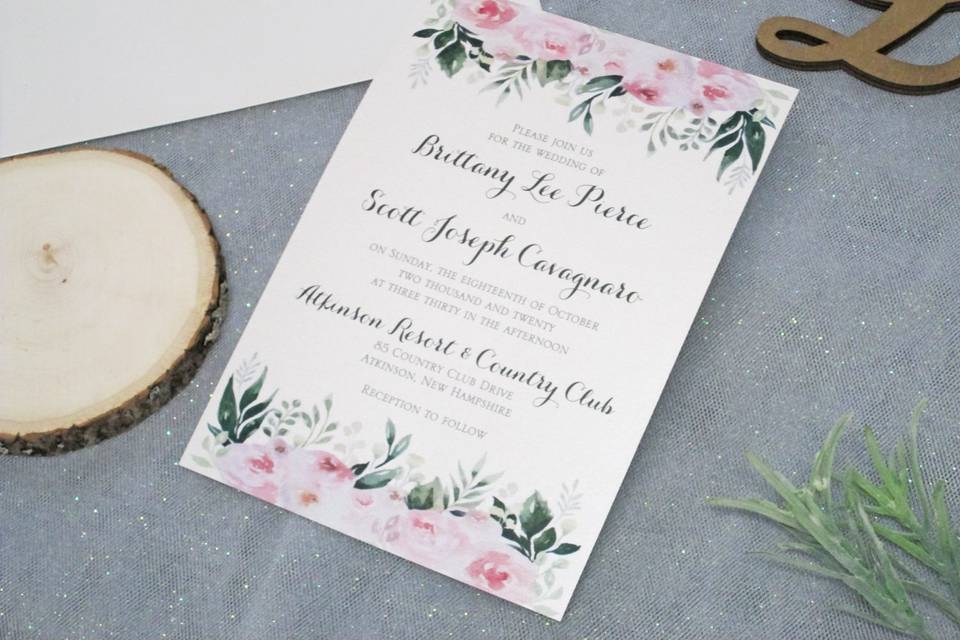 Floral Wedding Invitation