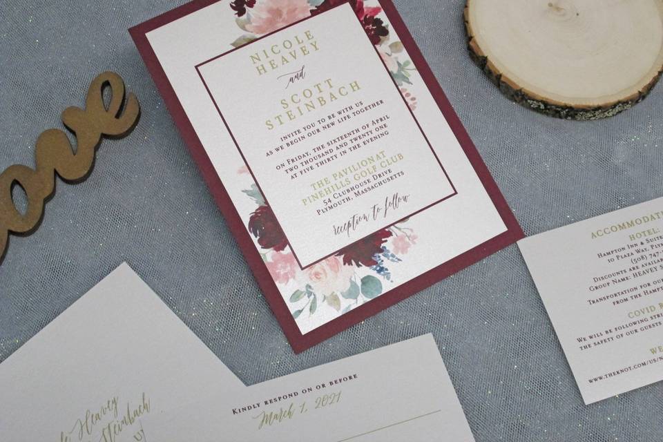 Floral Wedding Invitation