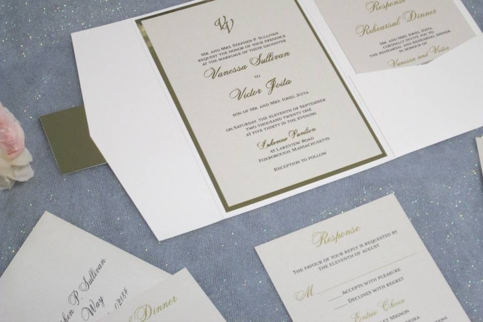 Ivory & Gold Invitation