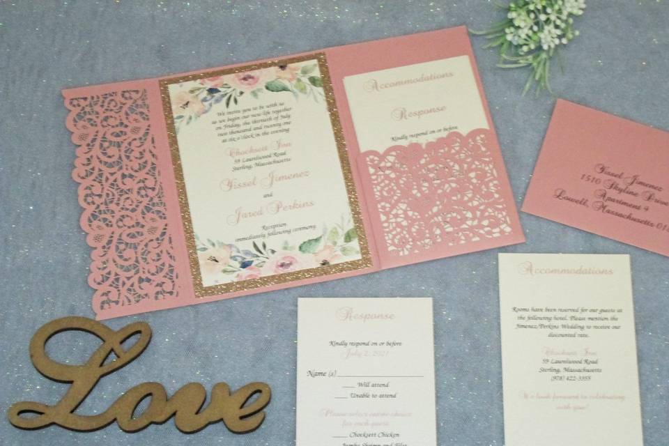 Laser Cut Invitation