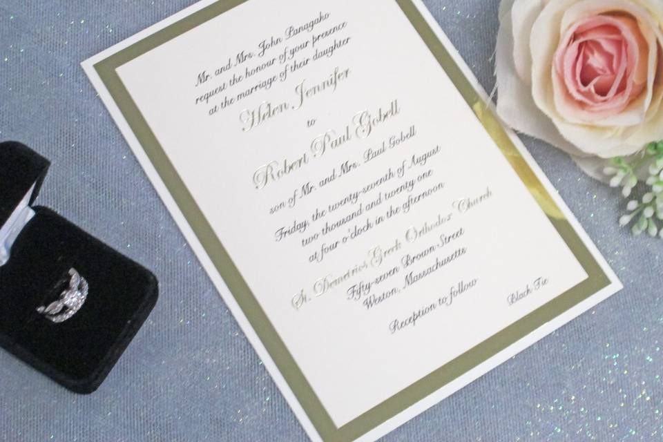 Gold Foil Invitation