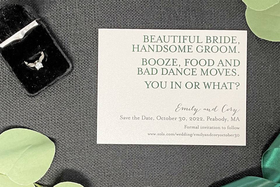 Save the Date w/ Funny Saying