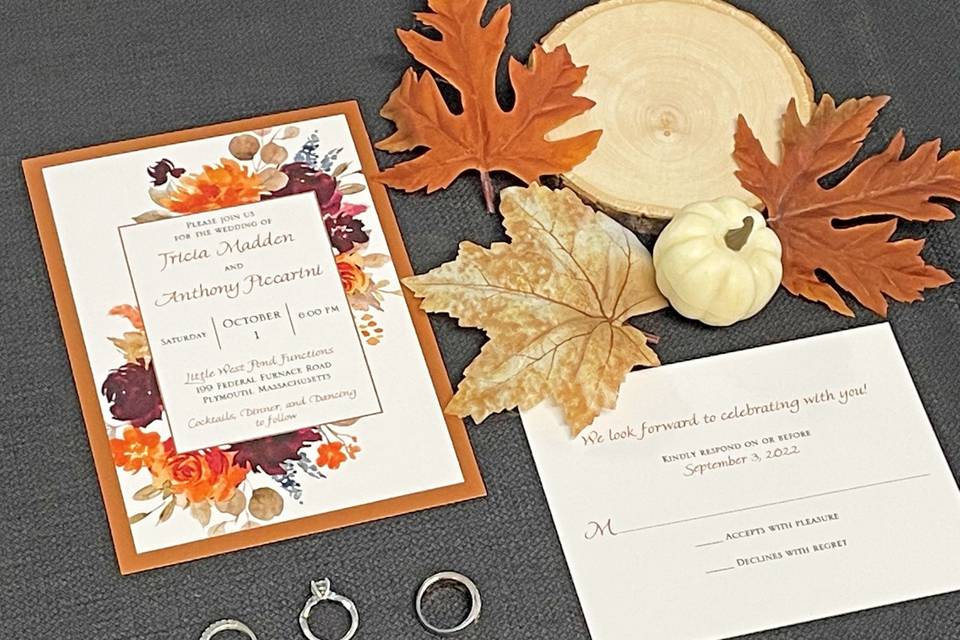 Fall Floral Invitation