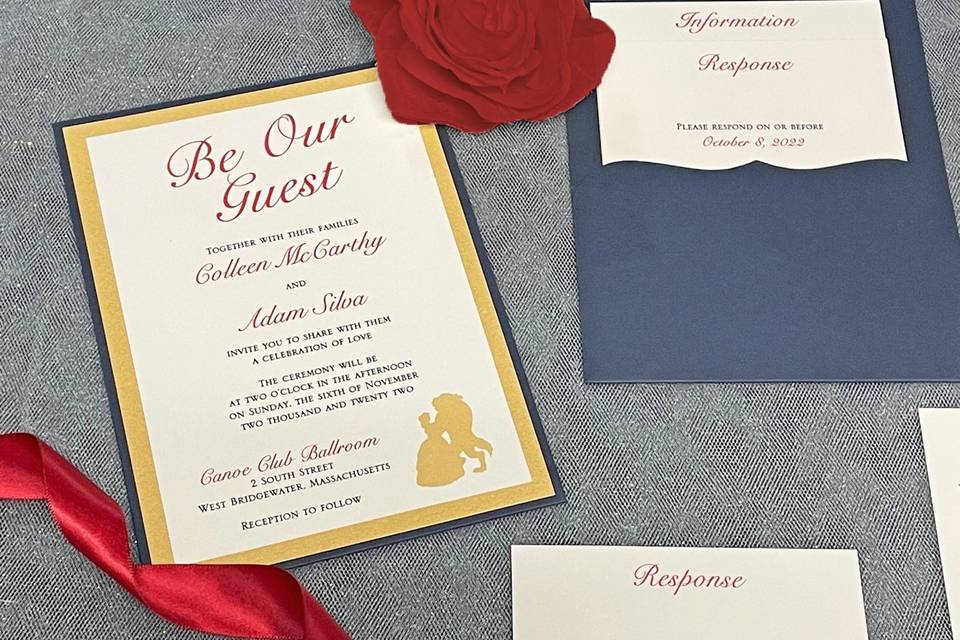 Beauty and the Beast Invite