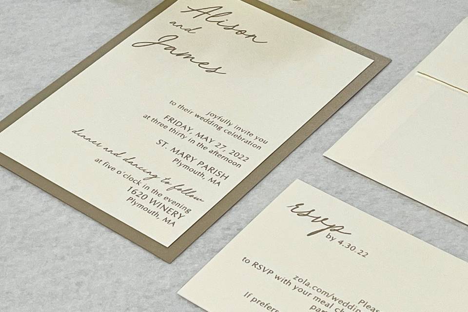 Neutral Wedding Invitation