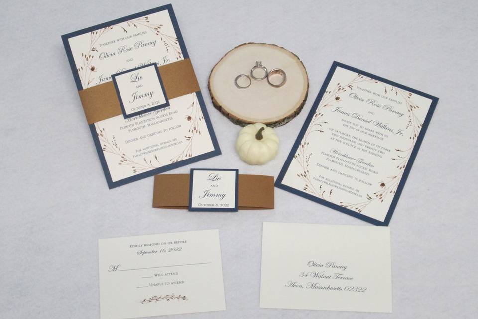 Fall Wedding Invitation