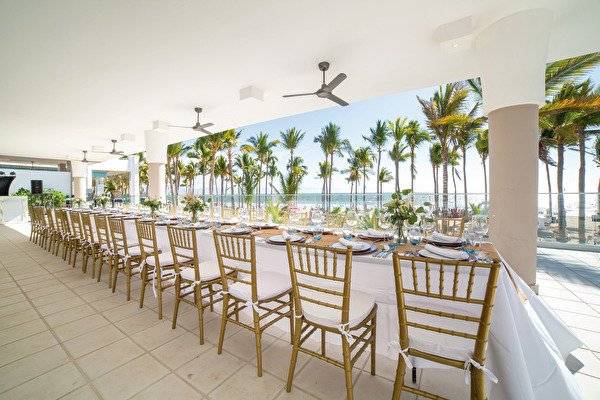 All white tables