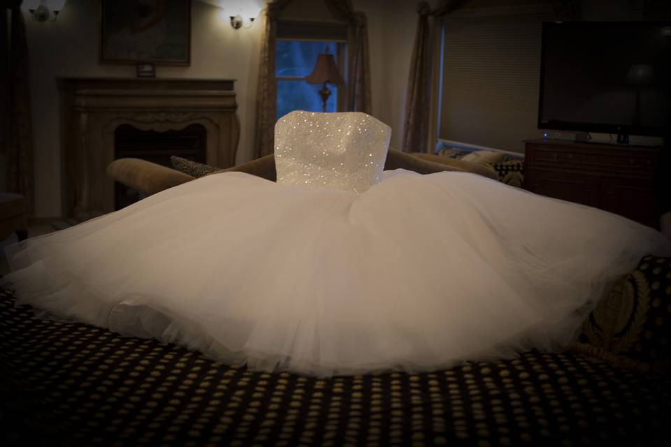 The wedding gown