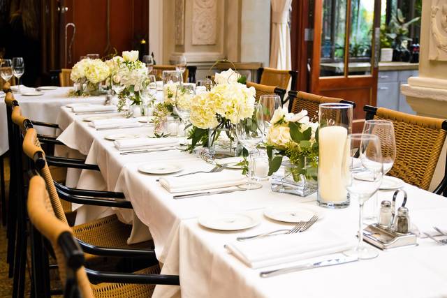 Wedding table setup