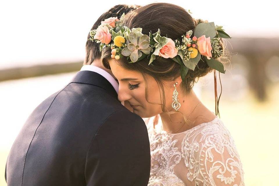 The bride and groom