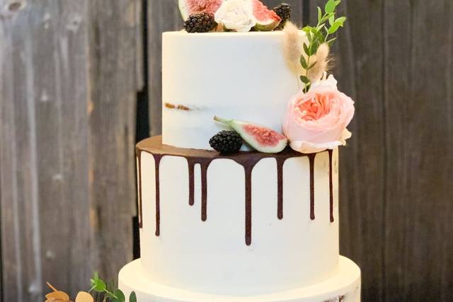 Black and Gold Speckled Drip Cake - Whipped Bakeshop Philadelphia