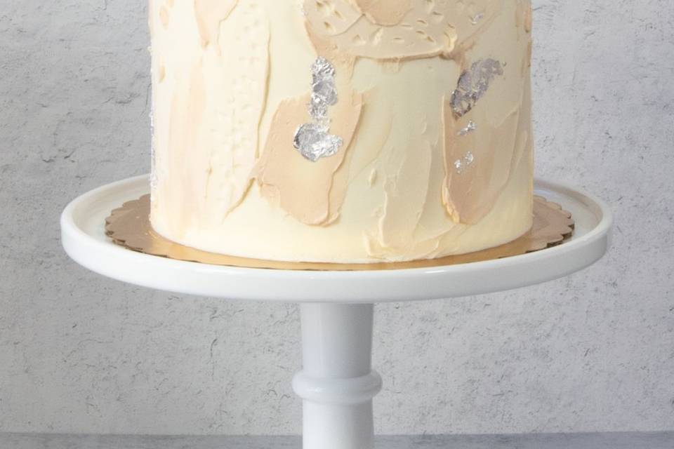 Abstract Buttercream Cake