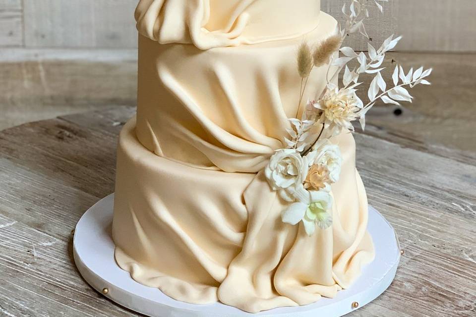 Draped Wedding Cake