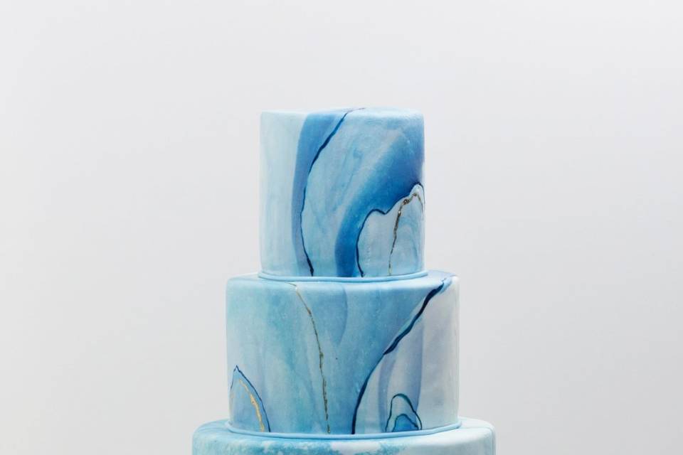 Fondant Marble Wedding Cake