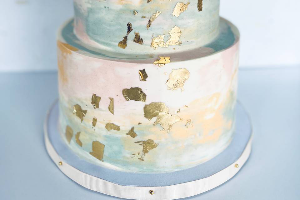 Watercolor Dream Wedding Cake