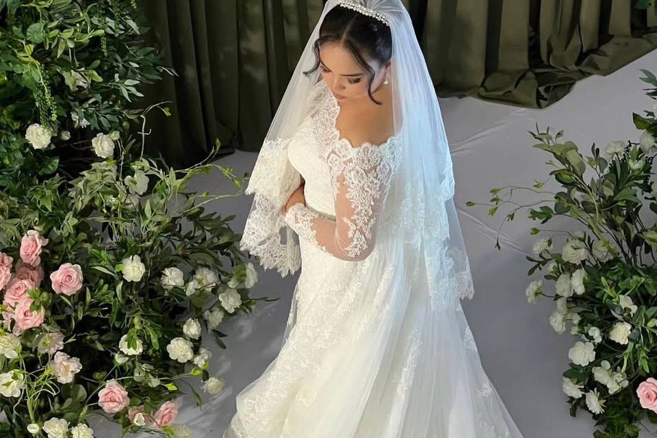 Sewing wedding dress
