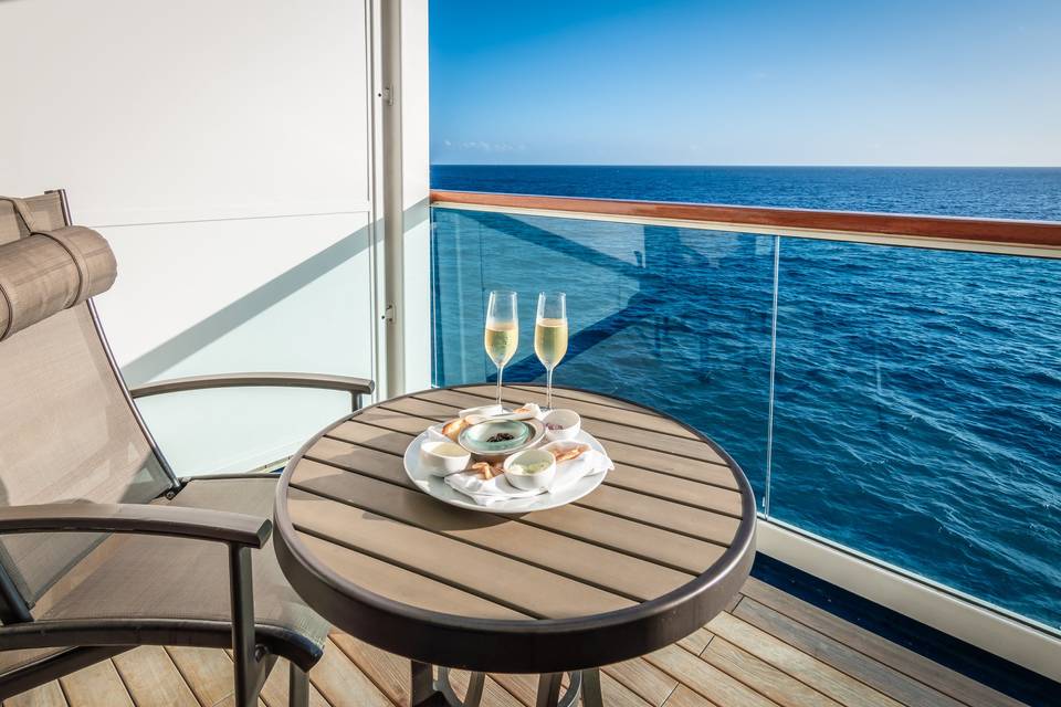 Balcony on cruise ship