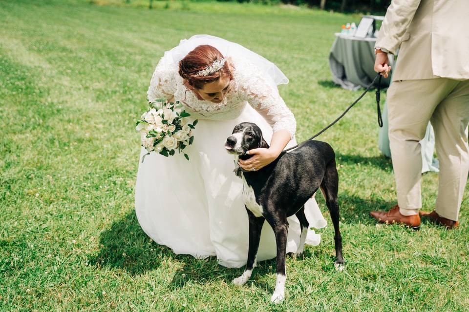 a girl and her pup