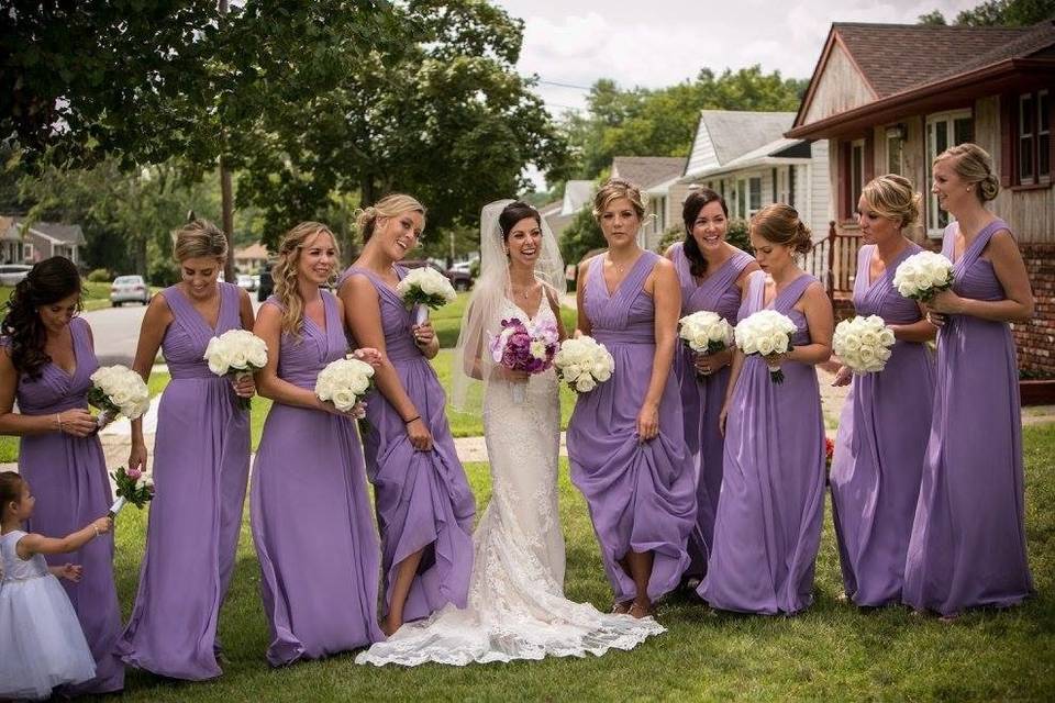 Bride and her girls