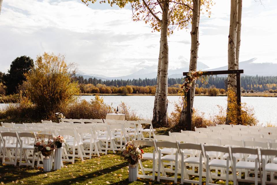 Aspens Ceremony Site in Fall