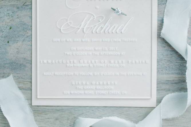 Acrylic invitation