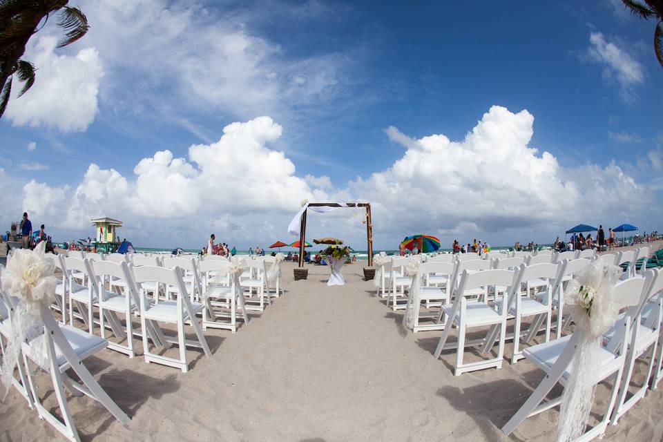 Beachfront Ceremony Layout