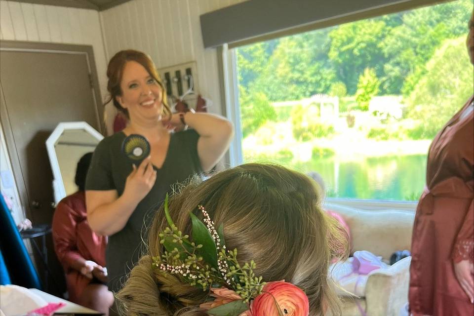 Fresh Flowers + Full Updo