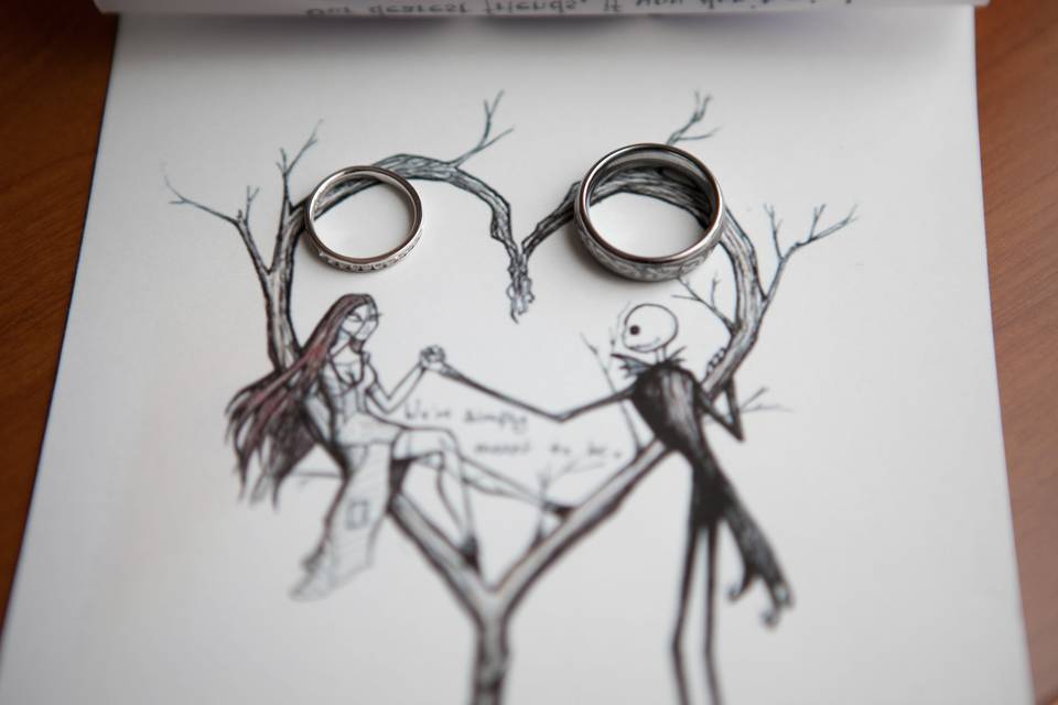 Halloween themed wedding