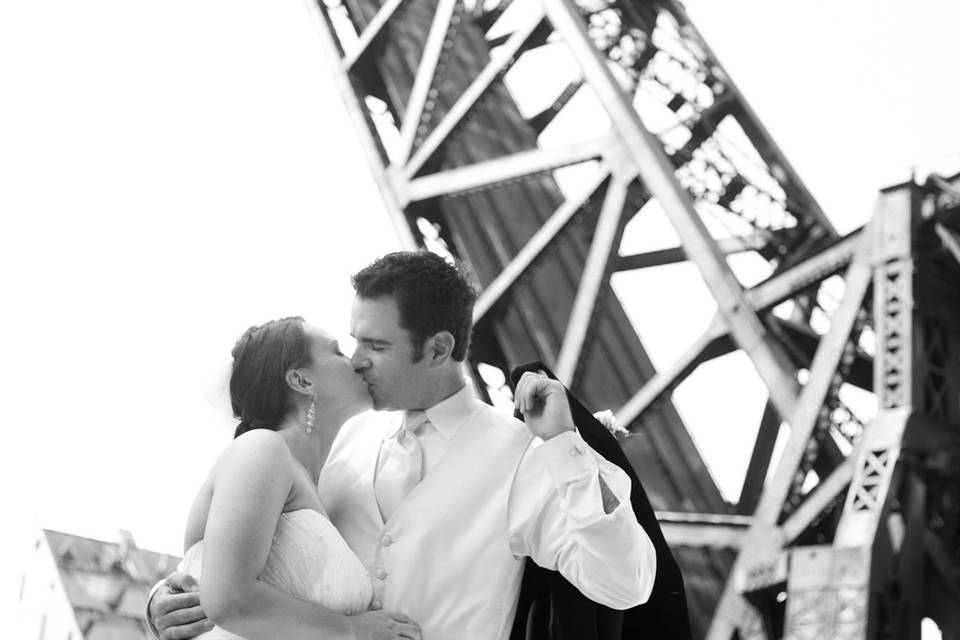 Railroad bridge kiss