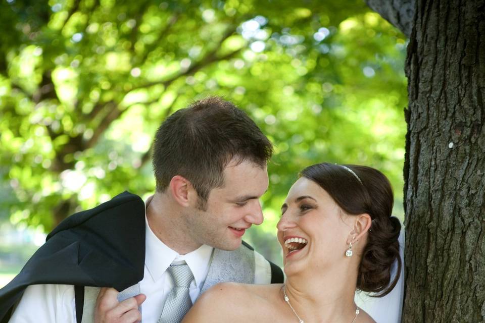 Bride and groom Northwestern