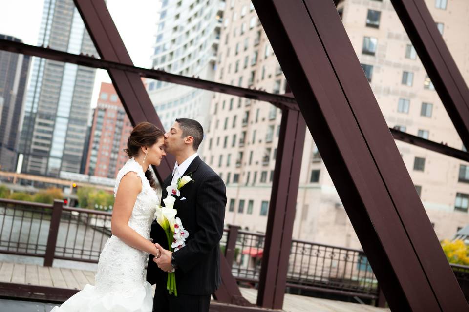 Bride & groom bridge