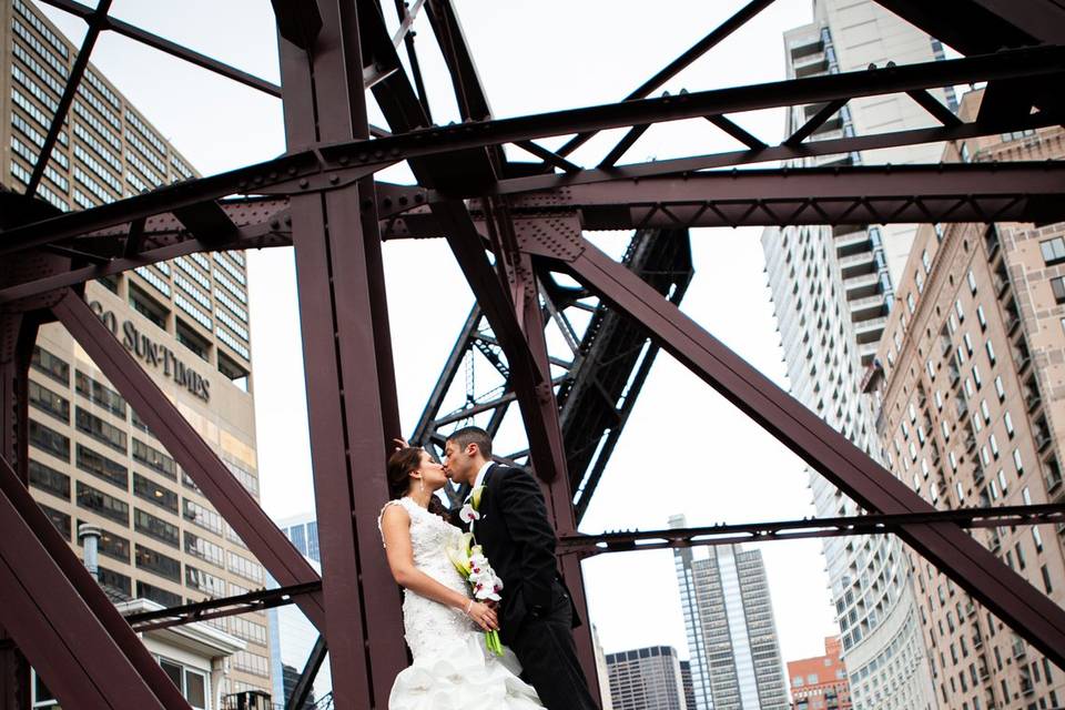 Bride & groom bridge